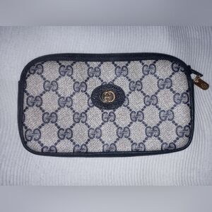 Vintage Gucci GG Web Ophidia Navy pouch MINT CONDITION